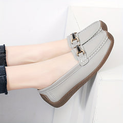 Women's Metal Decor Flat Shoes Comfortable Slip On Casual Shoes