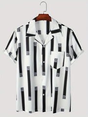 Men's Hawaiian Shirt Casual Button Up Short Sleeve for Summer Vacation