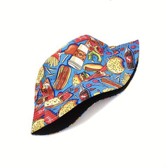 Print Bucket Hat Hip Hop Sun Protection Hat For Men And Women