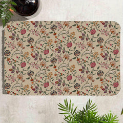 Luxuriant Flowers Pattern Sponge Rug Hallway Entrance Doormat Carpet