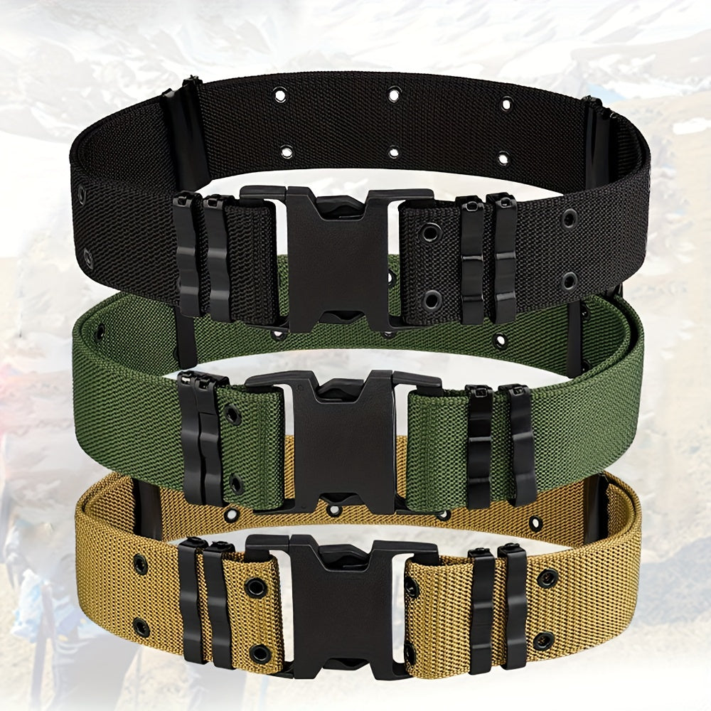 Durable Tactical Belt with Quick Release Buckle for Outdoor Activities