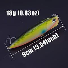 Floating Fishing Lure Plastic Bionic Bait Barbed Treble Hook