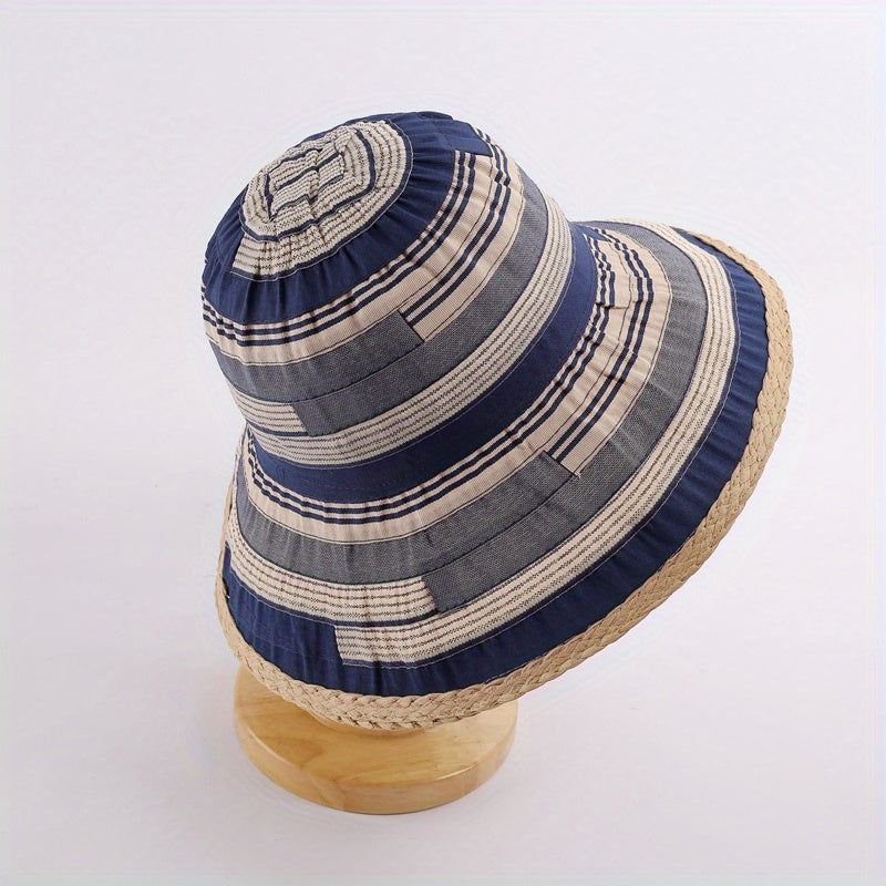 Vintage Bucket Hat for Women Travel Beach Sunscreen