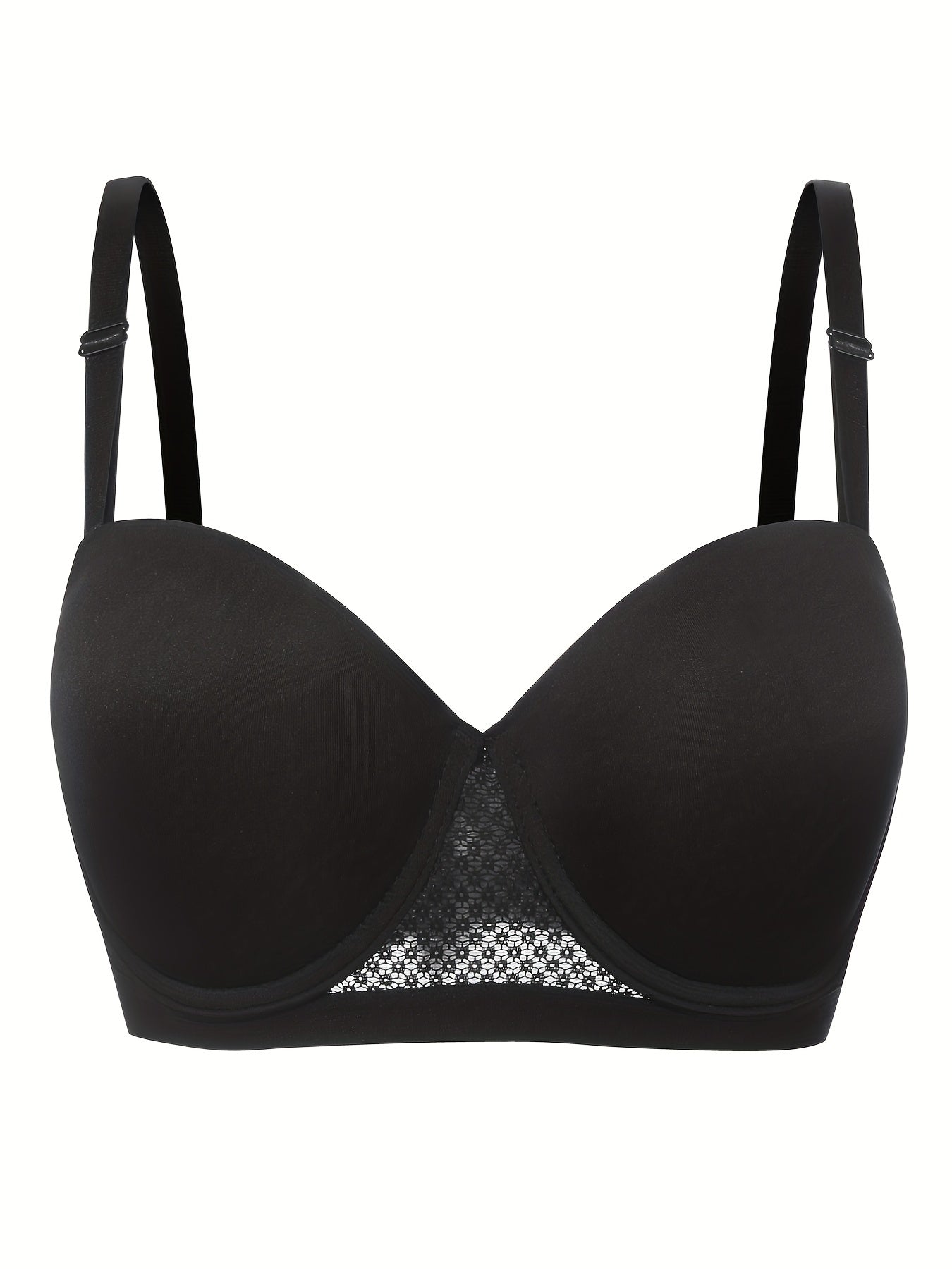 Floral Jacquard Balconette Bra With Removable Straps