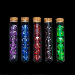 7pcs Polyhedral Dice Set with Fantasy Potion Bottles for Table Games