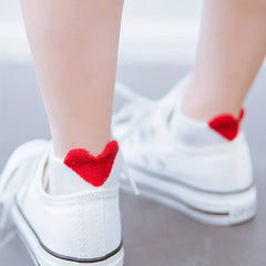 Kids' Cotton Boat Socks Love Shape Baby Short Socks
