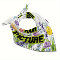 Personalized Square Silk Scarf - Custom Patterns or Photos