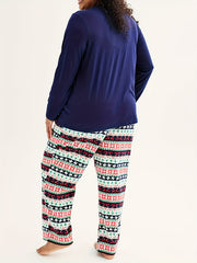 Christmas Pajama Set Long Sleeve Tee & Pants Loungewear
