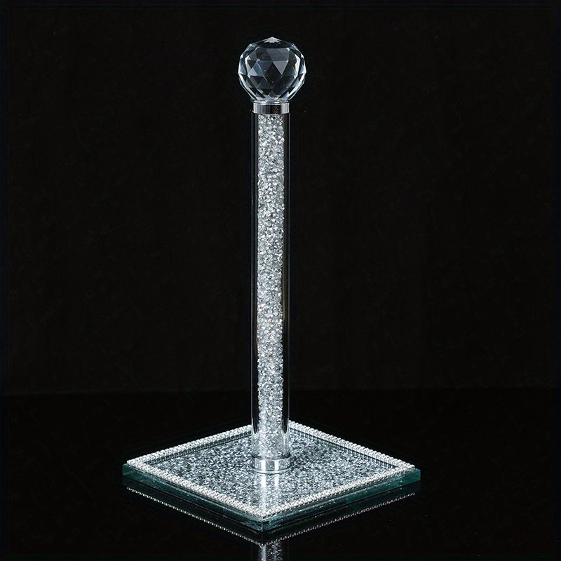 Crystal Crushed Rhinestone Paper Towel Holder for Kitchen and Bathroom