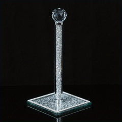 Crystal Crushed Rhinestone Paper Towel Holder for Kitchen and Bathroom