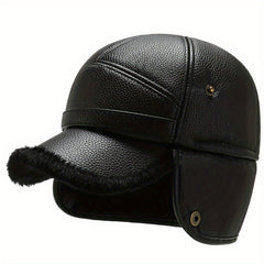 Men's Warm Wide Brim Baseball Cap for Winter Outdoor Ear Protection