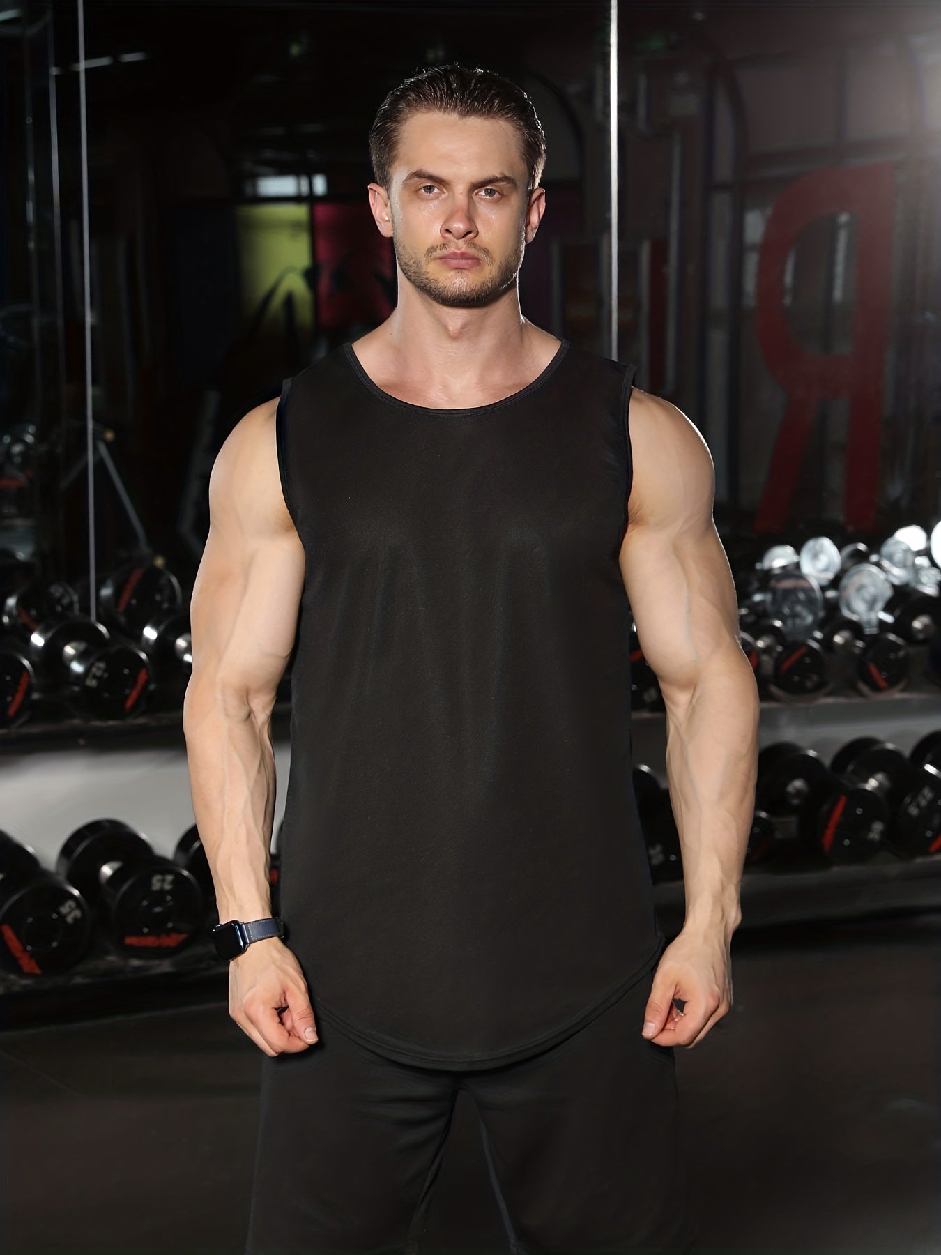 Men's Summer Sleeveless Shirt Active Stretch Tank Top