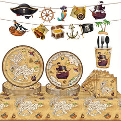 Pirate Treasure Tablecloth Theme Party Decor Supplies