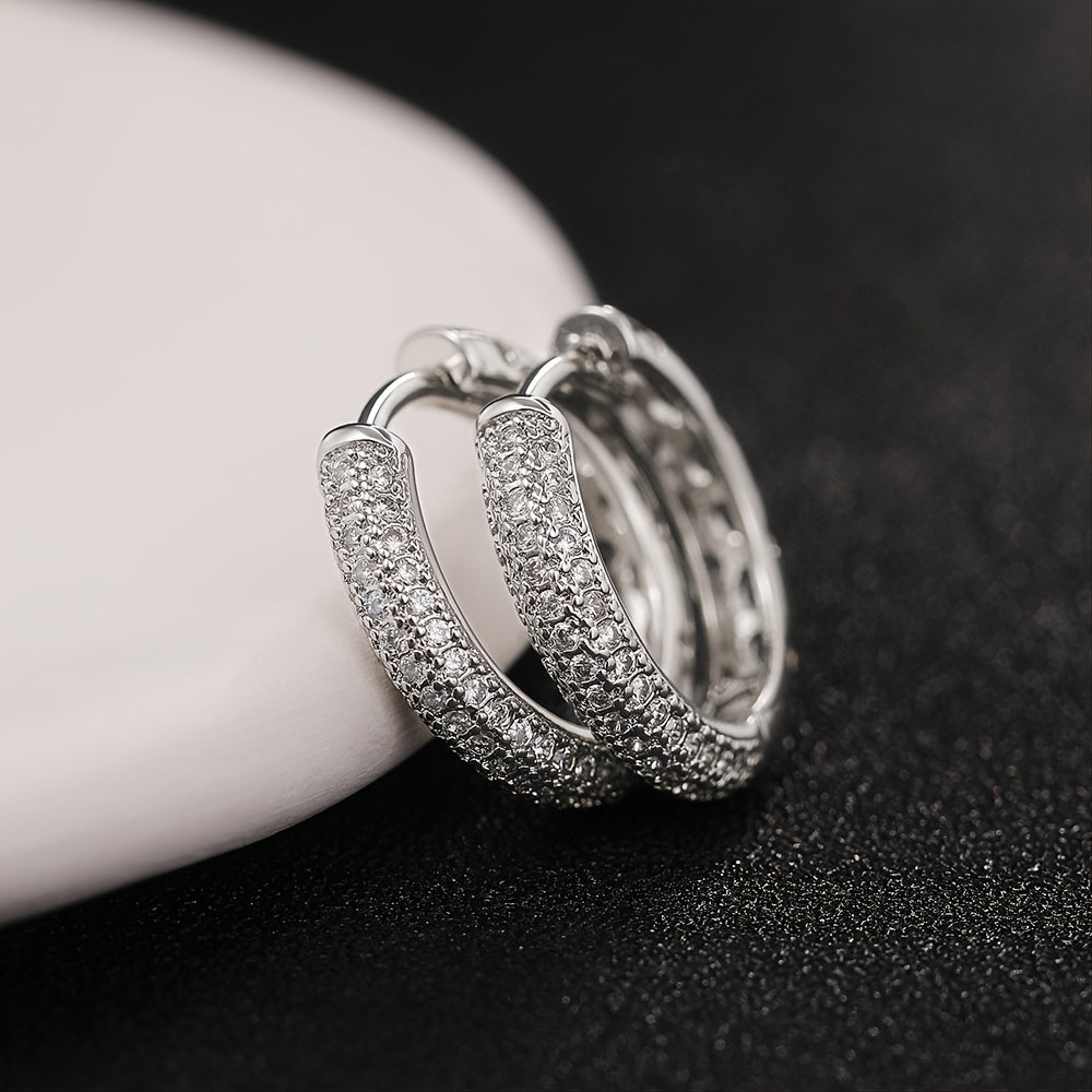 Men's Casual Hip Hop Silver Earrings