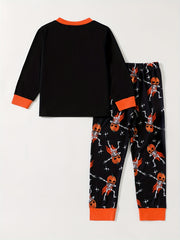 Boy's Halloween Outfit 2pcs Long Sleeve Top & Pants Set