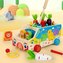 Carrot Pulling Fishing Pairing Block Toy for Kids