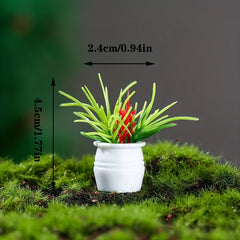 7pcs Mini Succulent Plants for DIY Doll House Fairy Garden Micro Landscaping