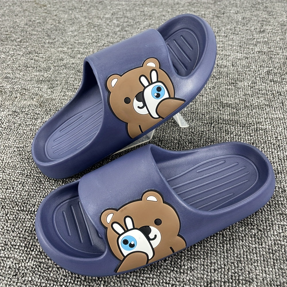 Men's Bear Slip On Slides Soft Sole Non slip Slippers
