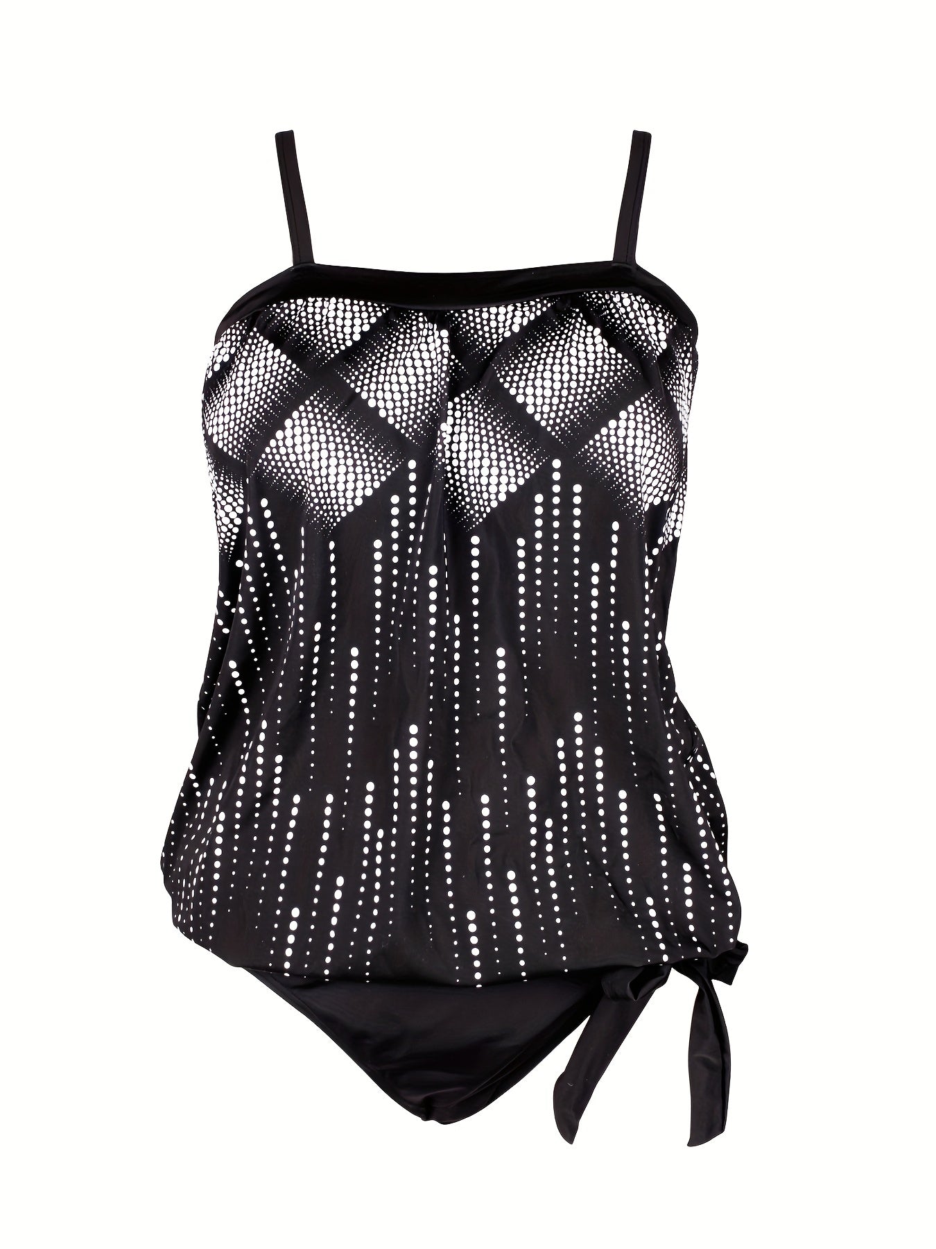 Dot Print Cami Top & Panty Swimsuit Set