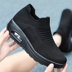 Women's Knitted Chunky Sneakers for Running & Casual Wear