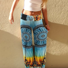 Graphic Print Straight Leg Pants for Spring & Summer