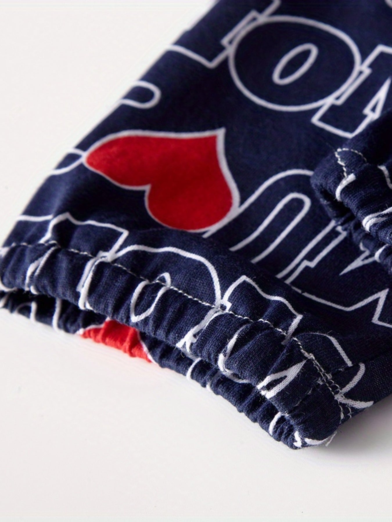 Boys I Love U Mom Pajamas Set Long Sleeves Tops & Bottoms