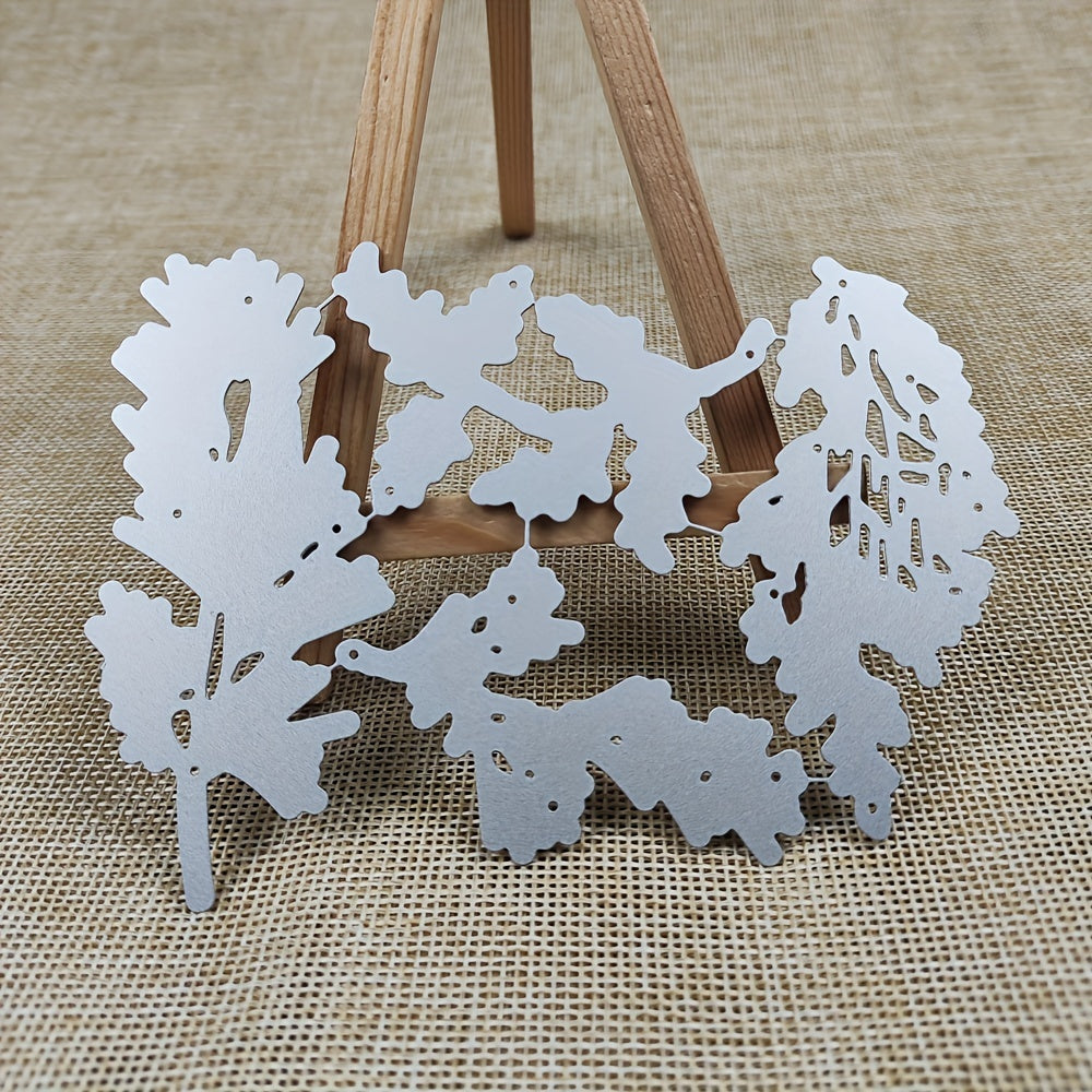 Leaves Set Frame Metal Cutting Dies Scrapbooking Silvery Carbon Steel Embossing
