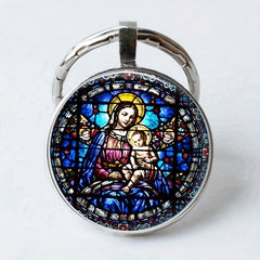 Retro Bag's Keychain Mother Child Keychain Jewelry For Bag Wallet Charm
