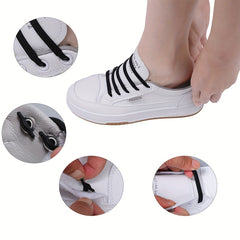 16pcs Elastic Shoelaces for Sneakers Adjustable Convenient Design