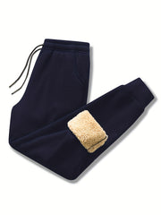 Men's Thickened Wool Warm Knit Drawstring Cropped Pants