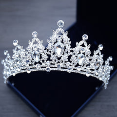 Colorful Rhinestone Crown Hairband Bridal Wedding Party Decor