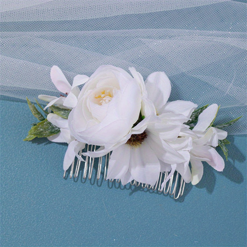 Girls Sweet Flowers Hair Combs Princess Decorative Hair Accessories