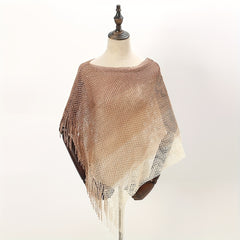 Gradient Rhombus Tassel Shawl Thin Wrap Bikini Cover Up