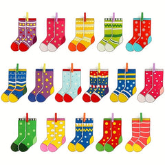 Colorful Paper Socks & Gloves Matching Game Educational Puzzle Toy for Kids