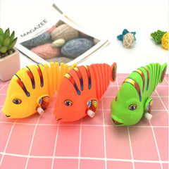 3pcs Wind Up Swinging Cartoon Fish Toy - 360 Rotating Spring Swing Fish