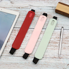 Faux Leather Pen Case Anti-lost Storage Elastic Pencil Capacitive Pen Bag