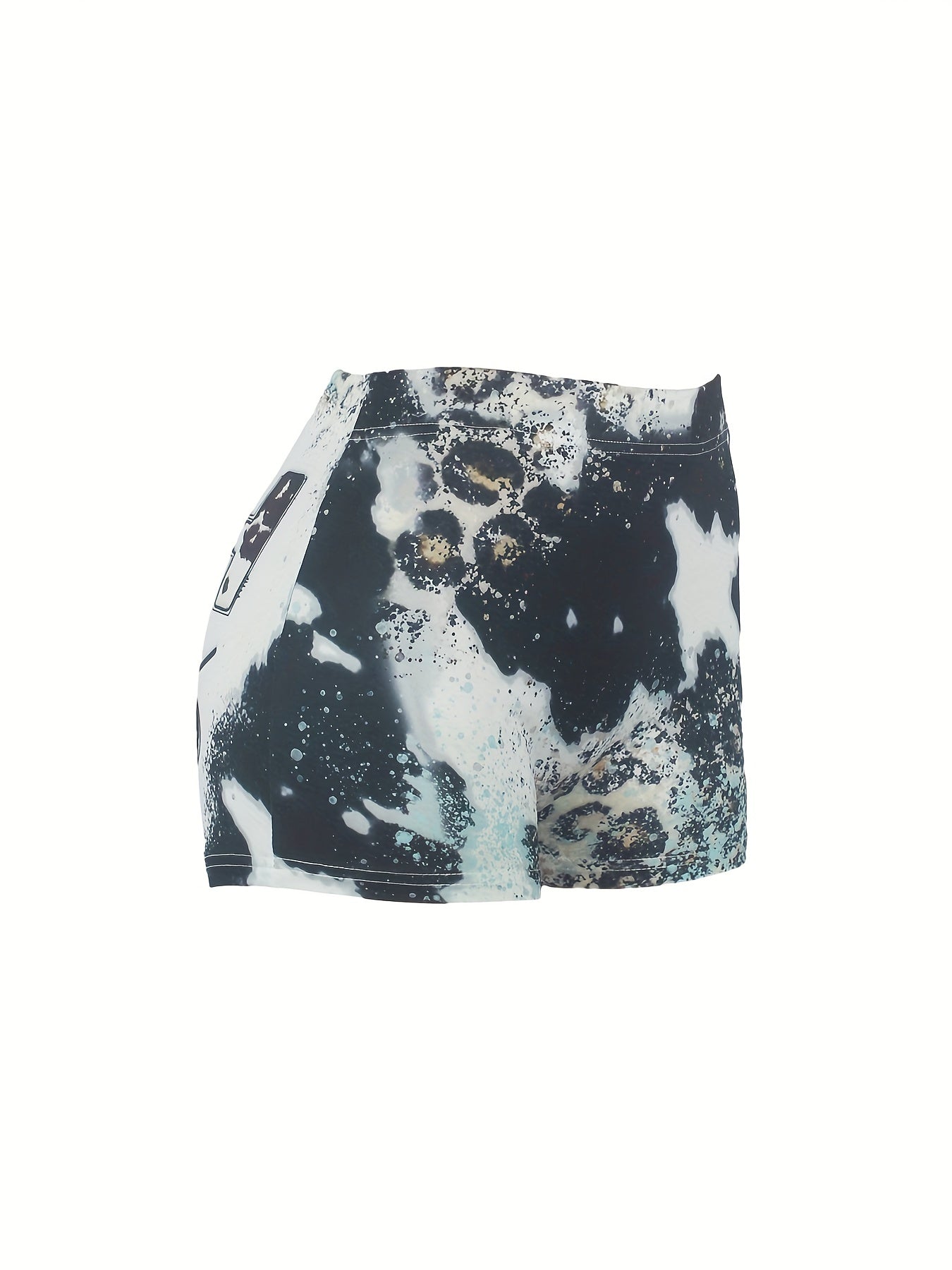 Letter Print Skinny Shorts Casual Shorts