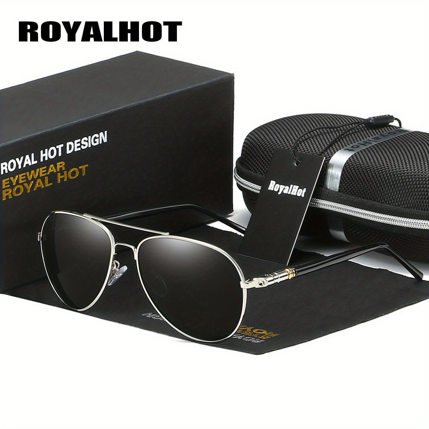 RoyalHot Men's Polarized Toad Mirror Sunglasses