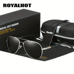 RoyalHot Men's Polarized Toad Mirror Sunglasses