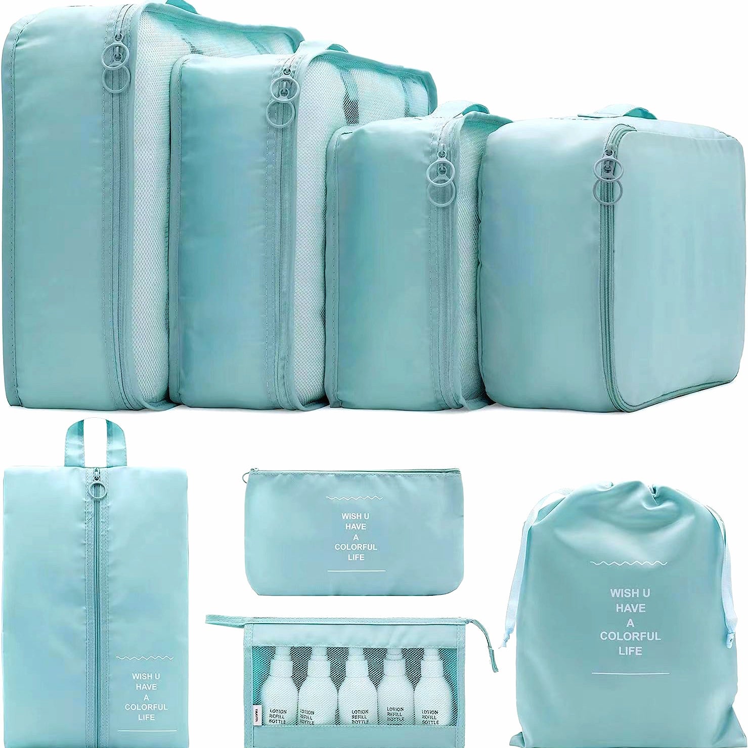 8pcs Packing Organizer Set Waterproof Storage Bag