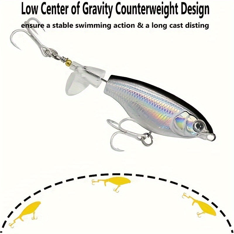 3pcs Bass Fishing Bait Bionic Bait With Treble Hook Fishing Tackle