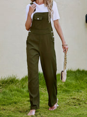 Casual Button Overall Jumpsuit Spring & Fall Women's Clothing
