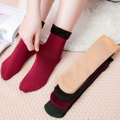 8 Pairs Plush Lined Home Floor Socks Women's Stockings