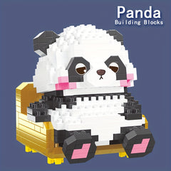 Panda Building Blocks DIY Animal Model Assembled Buillding Block Toys
