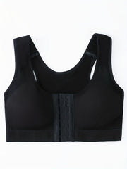 Wireless Sports Bra Front Buckle Comfy Push Up Anti Sagging Tank Bra