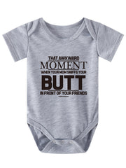 Baby Boys Casual That Awkward Short Sleeve Onesie Clothes
