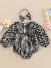 Toddler Girls Onesie with Bowknot Headband