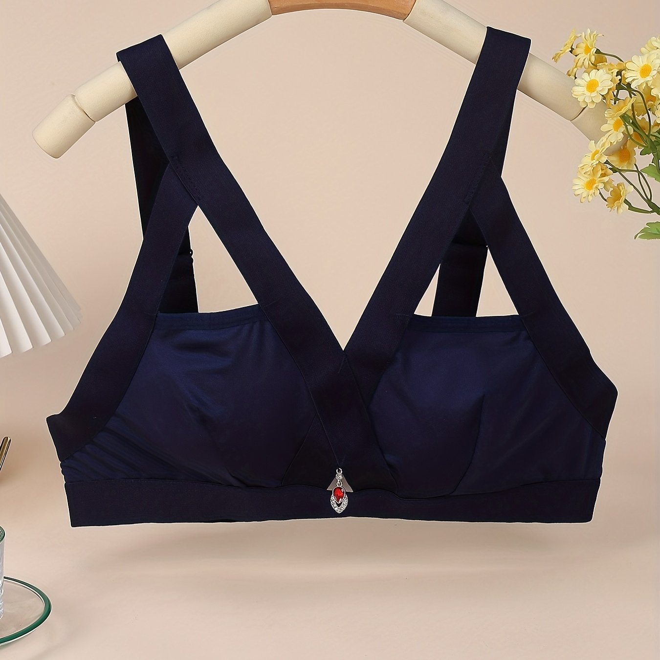 Sexy Rhinestone Detail Harness Bra