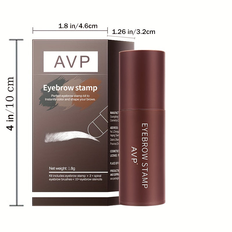 Waterproof Eyebrow Styling Kit Long Lasting Stamp Stick Stencil Brushes