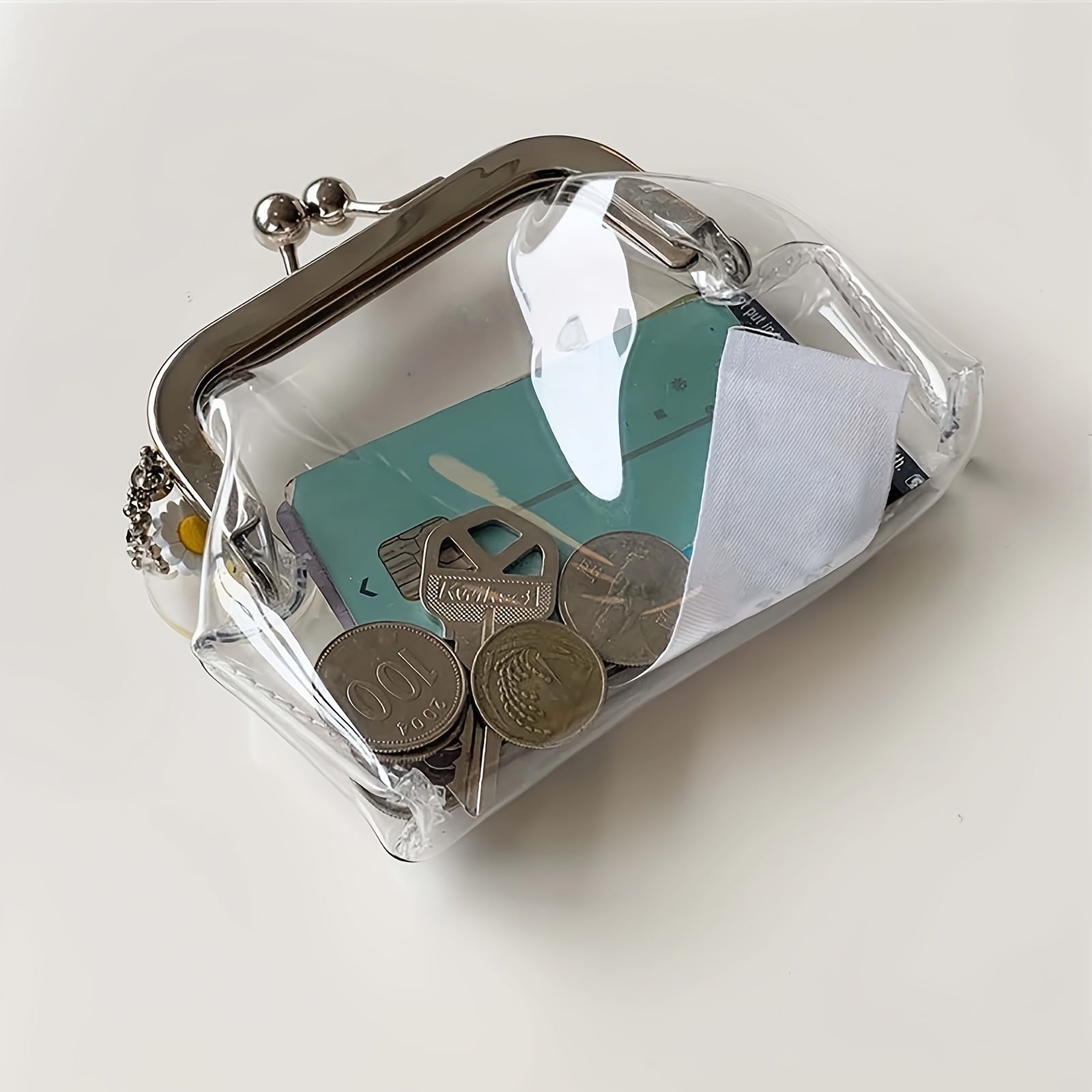 Vintage Transparent PVC Coin Purse Wallet Mini Waterproof Storage Bag